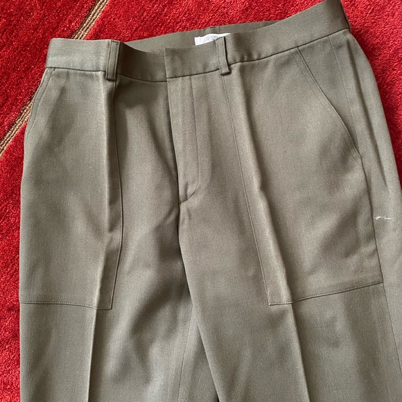 Chaiken & Capone military green wool pants size 4. - Picture 2 of 6